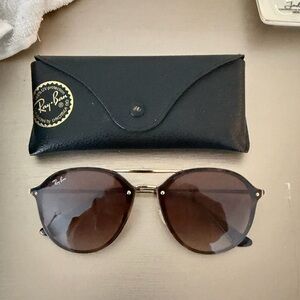 Ray-Ban Brown and Gold Sunglasses